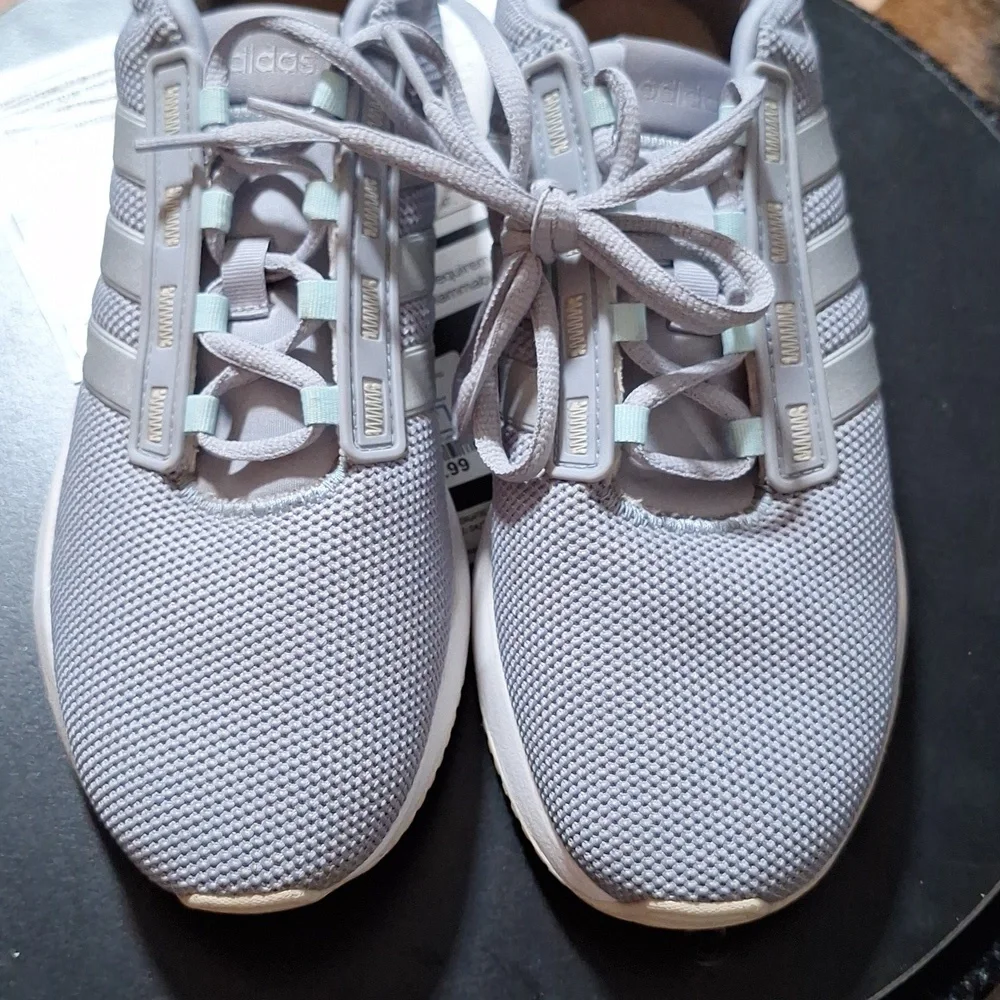 Adidas Womens Racer TR21 Running Shoes Sneakers Gray Silver Sz 8.5 Cloud Foam